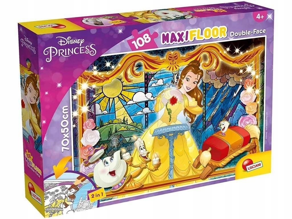 Disney. Puzzle Dwustronne Maxi 108 El., Lisciani