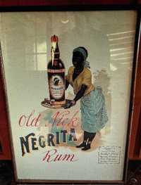 Cartaz publicidade muito antigo ao Rum Negrita