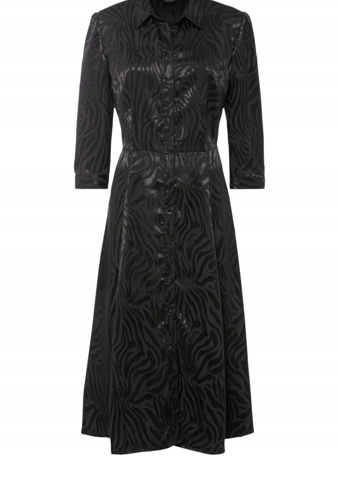 Nowa sukienka atłasowa czarna 46
