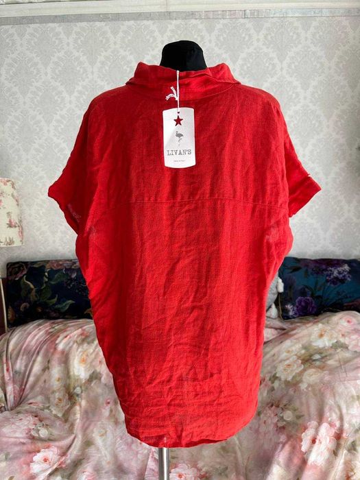 koszula len lniana napis napisem brokatowa oversize nietoperz vintage