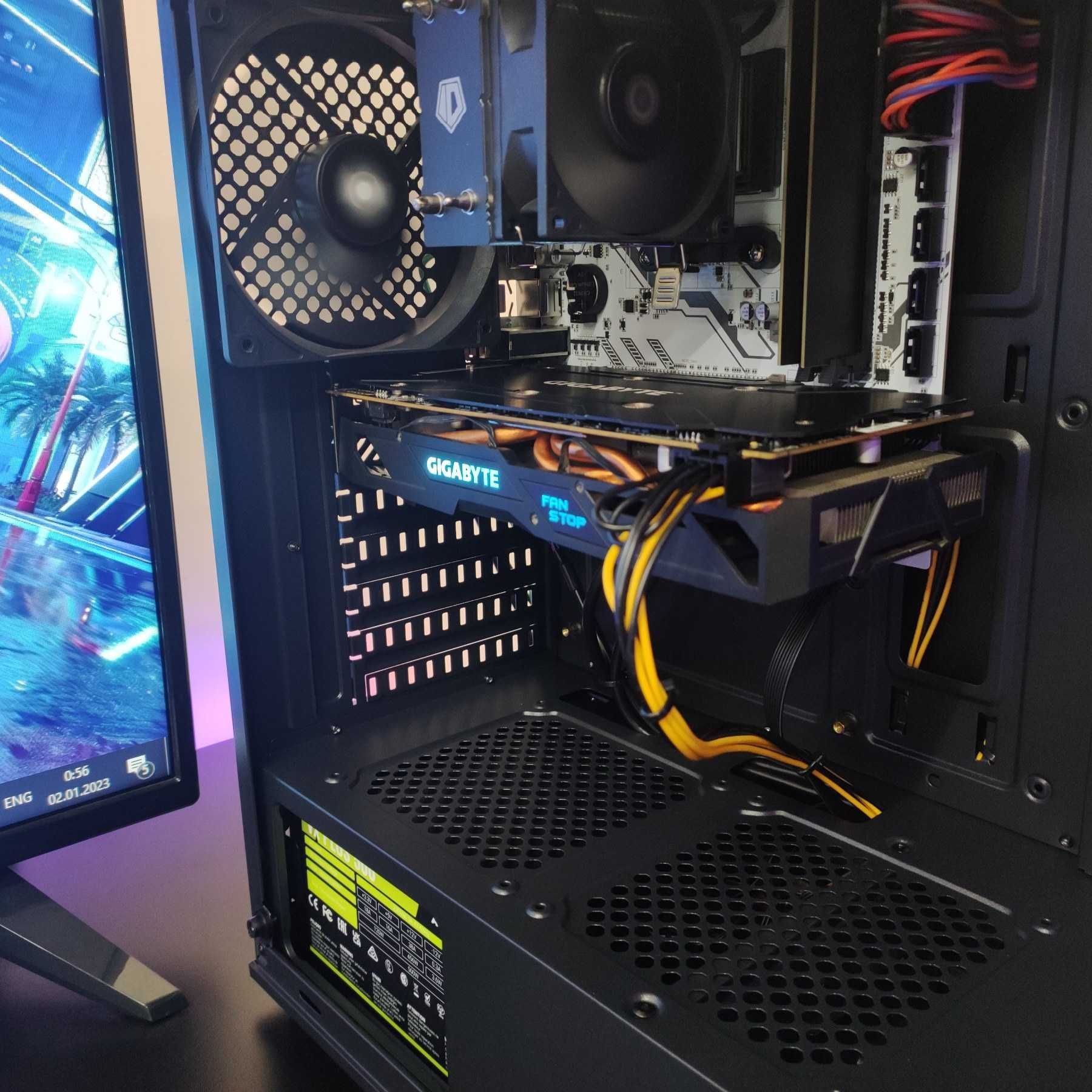 Компютер Новый Ryzen 5 4500, 16GB DDR4, Gigabyte RX 570, SSD 512GB m2