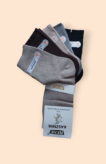 Kaszmirowe skarpety damskie 5 par 40 zł