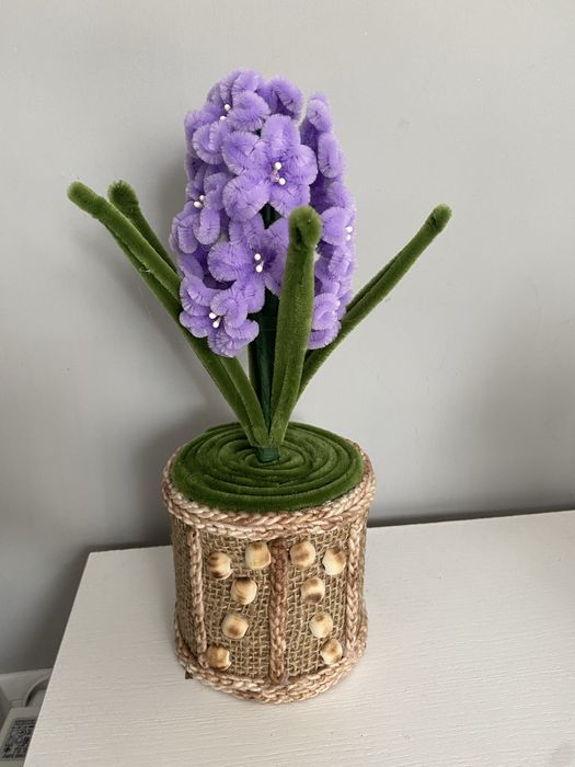 Kwiatek hiacynt słonecznik z drucików kreatywnych