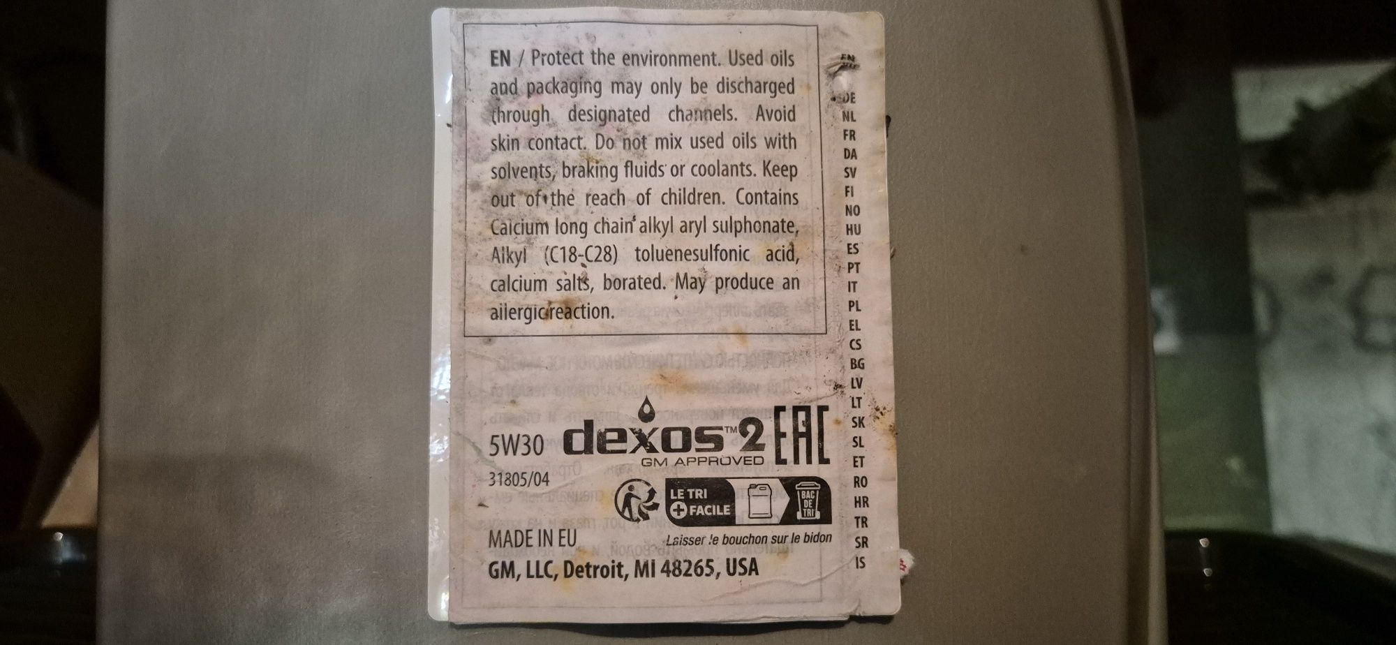 Olej silnikowy syntetyczny GM Dexos2 5W30 5l. + filtr Filtron 648/6