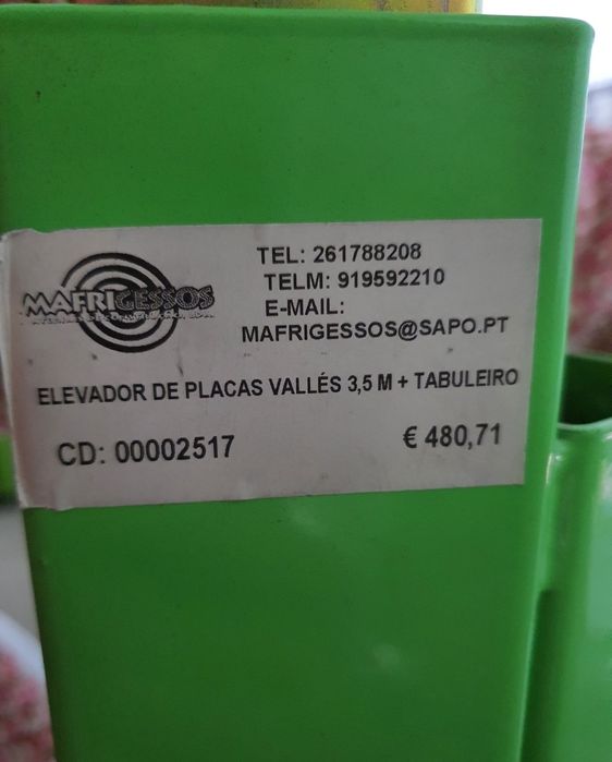 Elevador de placa de pladur/  gesso