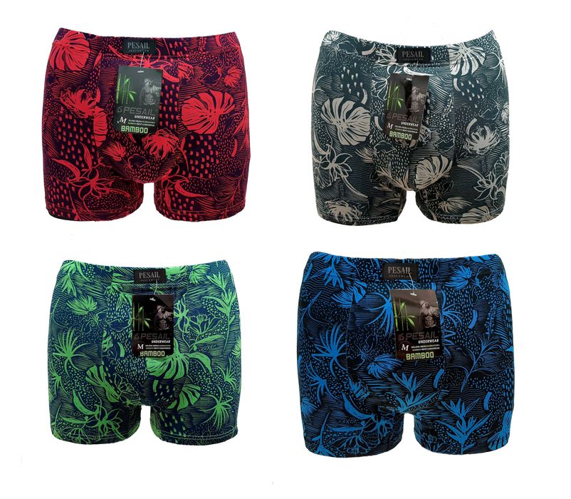 4x Bokserki BAMBUSOWE - M prezent urodziny, imieniny, święta, Mikołaj