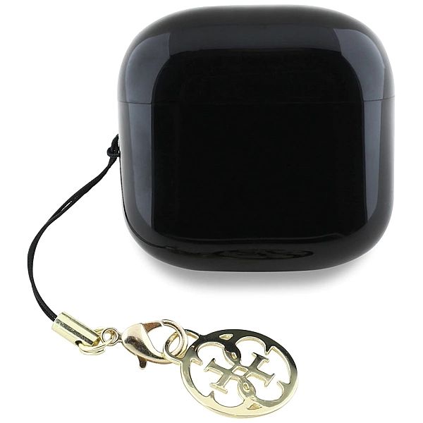 Słuchawki TWS Guess Glossy Effect Printed Classic Logo & Charm - czarn