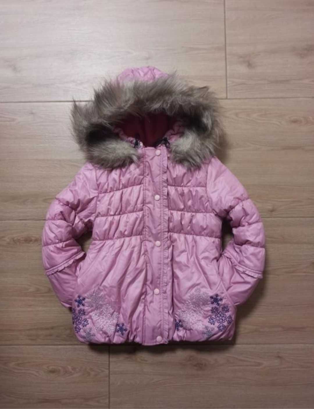 Зимова куртка для дівчинки на овчині фірми БЕМБІ на ріст 104см