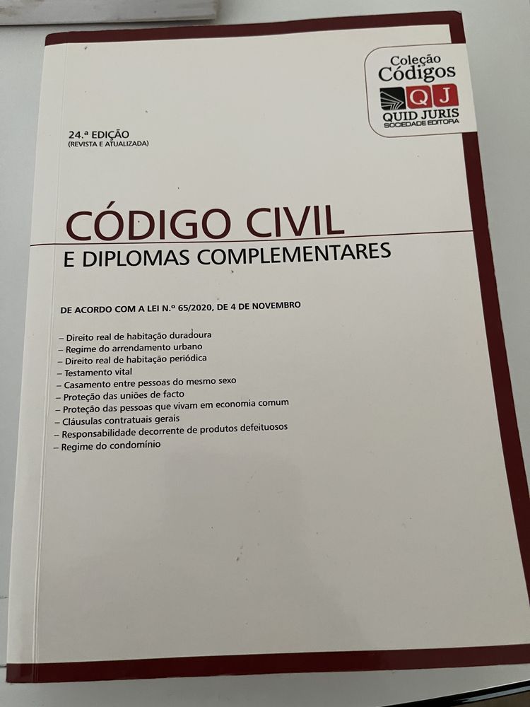 Codigo Civil e diplomas complementares 24 edicao