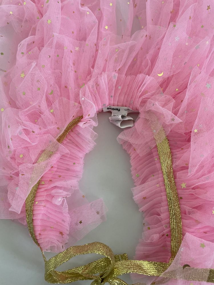 Sinsay peleryna tiulowa  rozowa przebranie kostium wrozka ksiezniczka