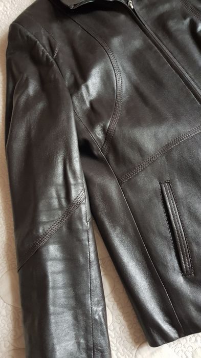 Кожаный пиджачек. Чёрный шоколад.