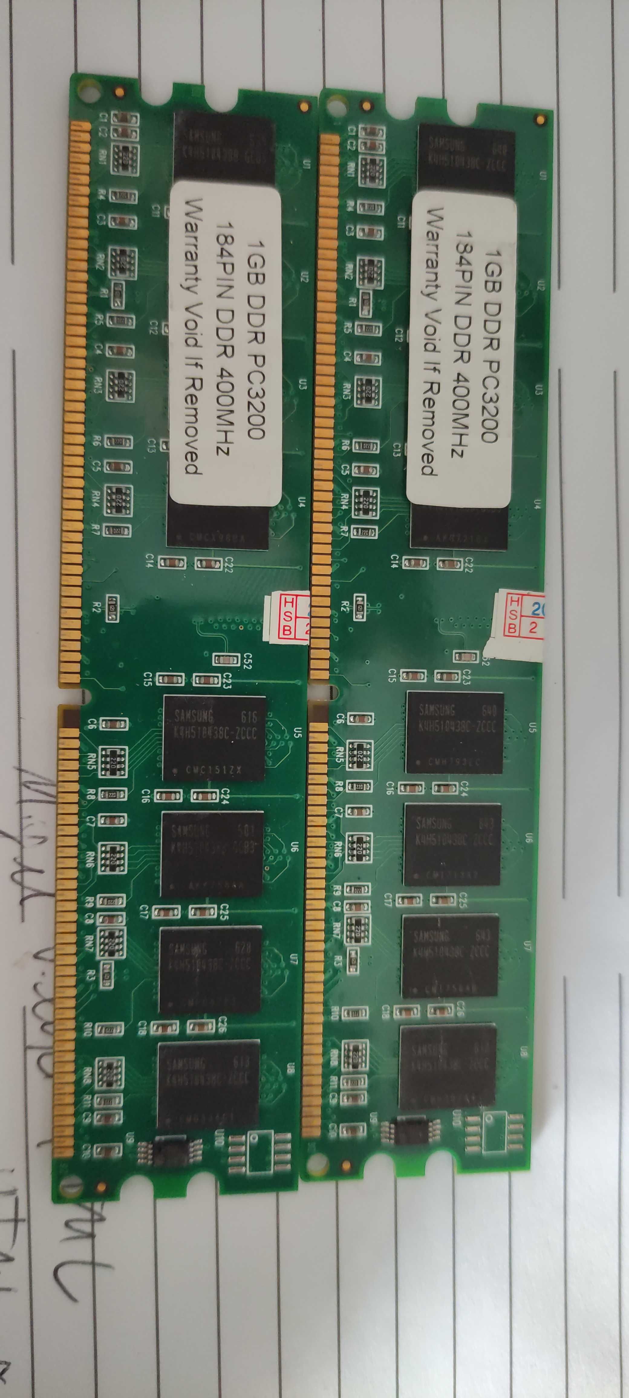 Memórias RAM 1GB DDR para Desktop