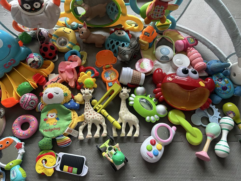 Zestaw zabawek niemowlęcych, fisher price, żyrafa sophie