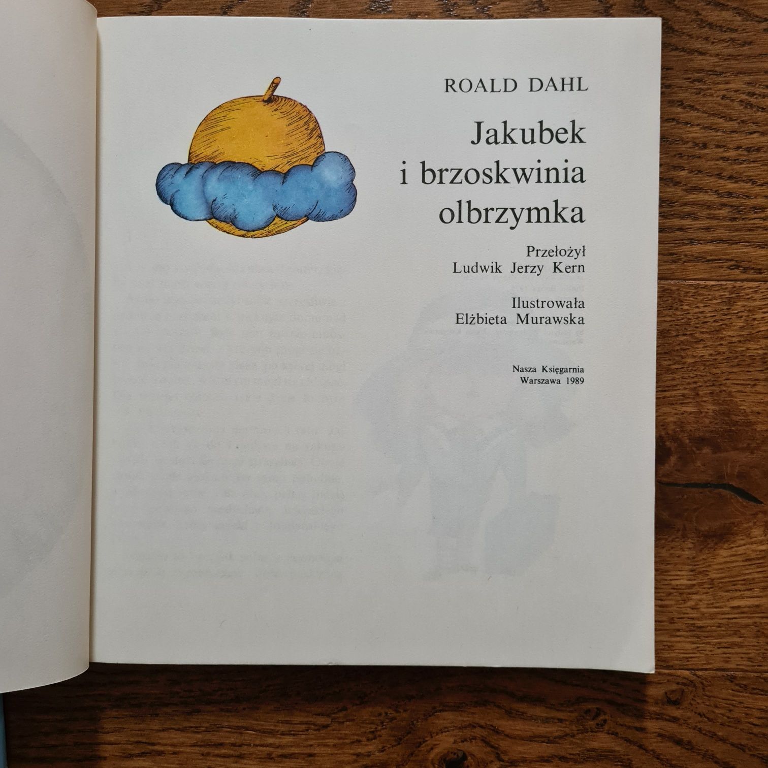 Jakubek I brzoskwinia olbrzymka Roald Dahl 1989