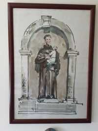 Quadro Aguarela Santo António