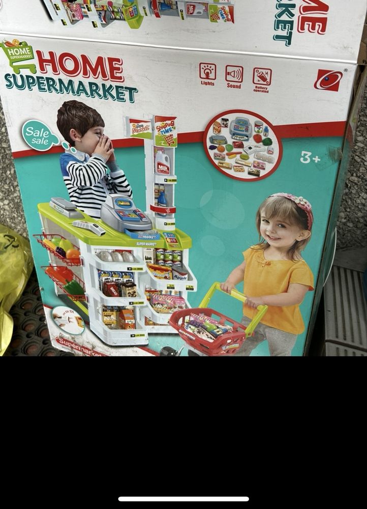 Supermarket kasa sklep lada skaner wózek