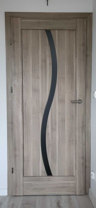 Drzwi wewnętrzne - srebrna akacja - 3 sztuki