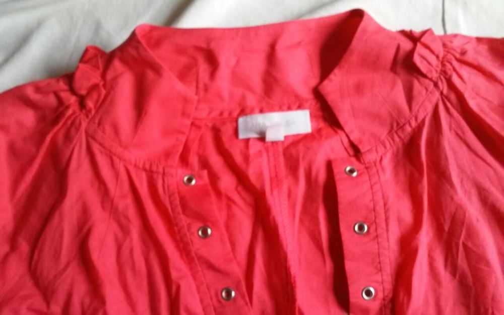 Top/camiseiro da estilista Ana Sousa, tam. 34, vermelho vivo