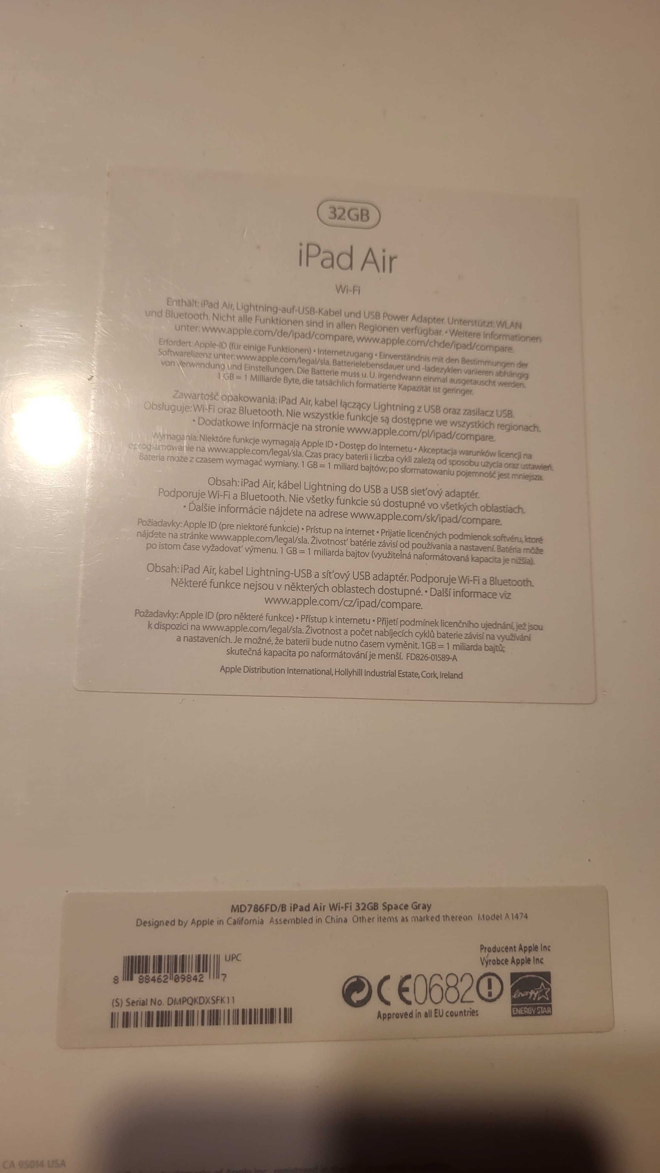 IPad Air 32GB Wi-Fi Model A1474