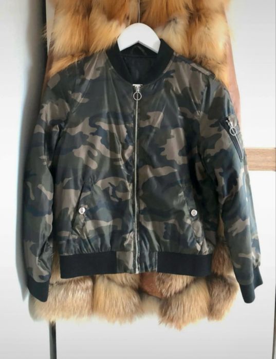 Kurtka damska bomberka moro XS ocieplana Zara