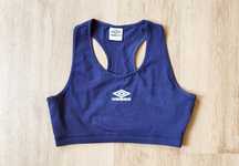 Umbro świetny sportowy crop top w stylu bokserki XL granatowy z logo