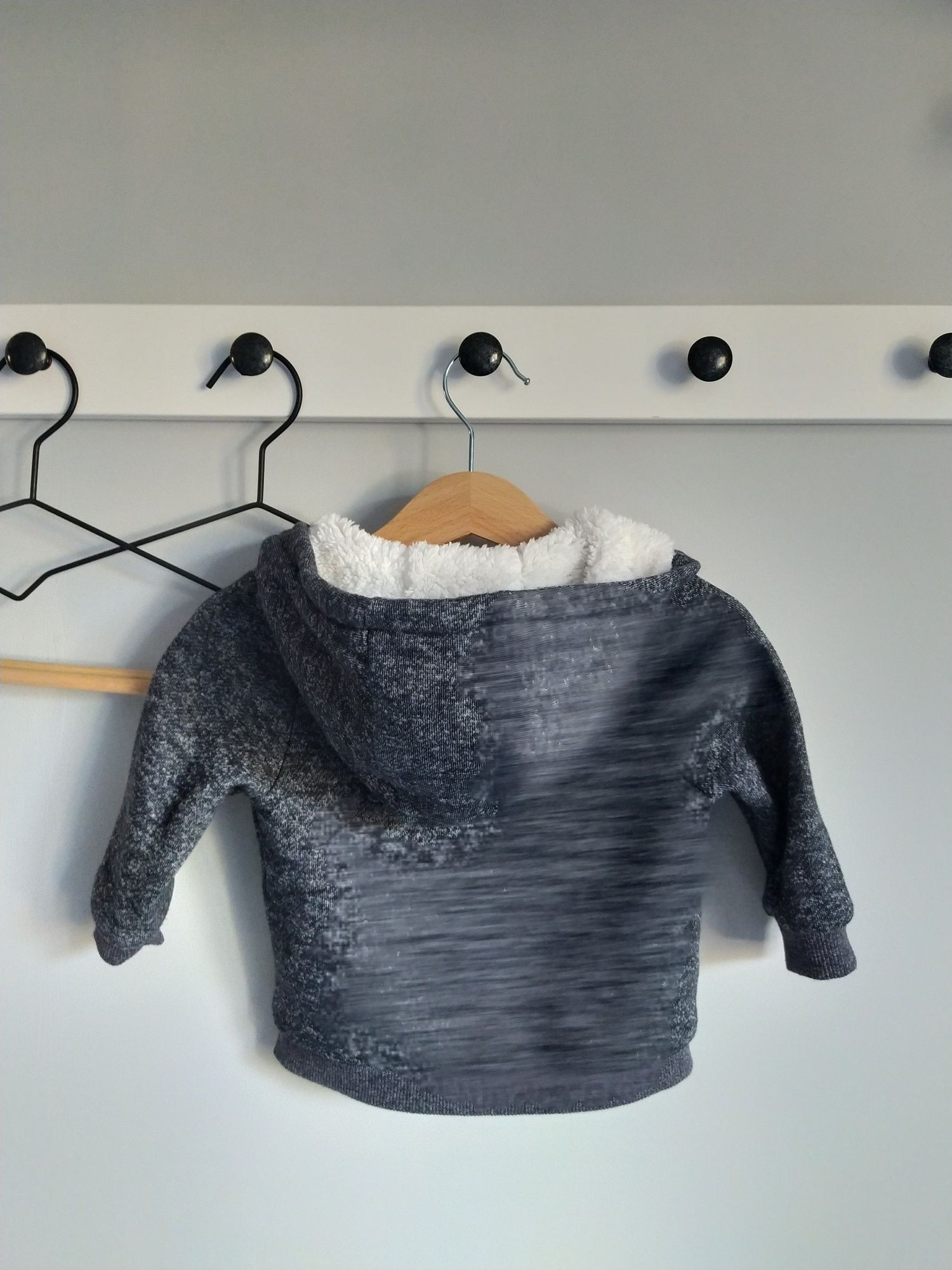 Ciepła kurtka z futerkiem, bluza na zamek Little Ones by F&F