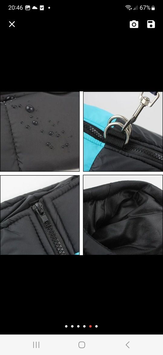 Nowa kurtka dla psa zimowa czarna niebieska wodoodporna 5xl