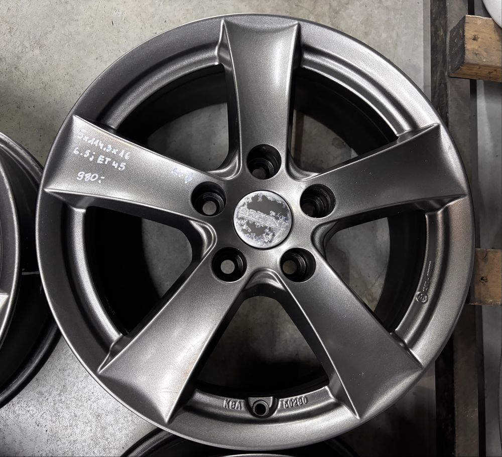 Felgi aluminiowe 5x114,3x16 6.5J ET45 KIQ HYUNDAI MAZDA TOYOTA RENO