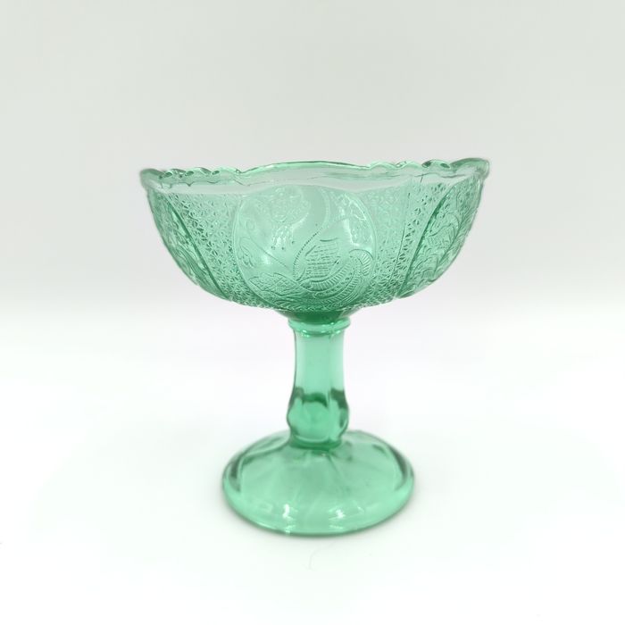 Ząbkowice Medaliony Cukiernica Vintage Retro Zielona