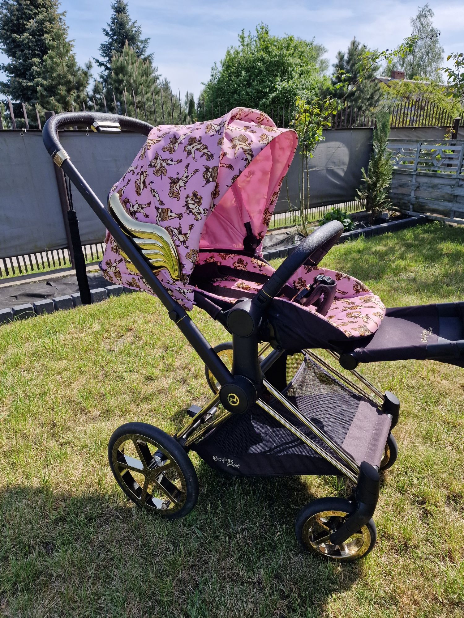 Wózek 2w1 Cybex Priam 2.0 Jeremy Scott Pink Cherubs różowy spacerówka