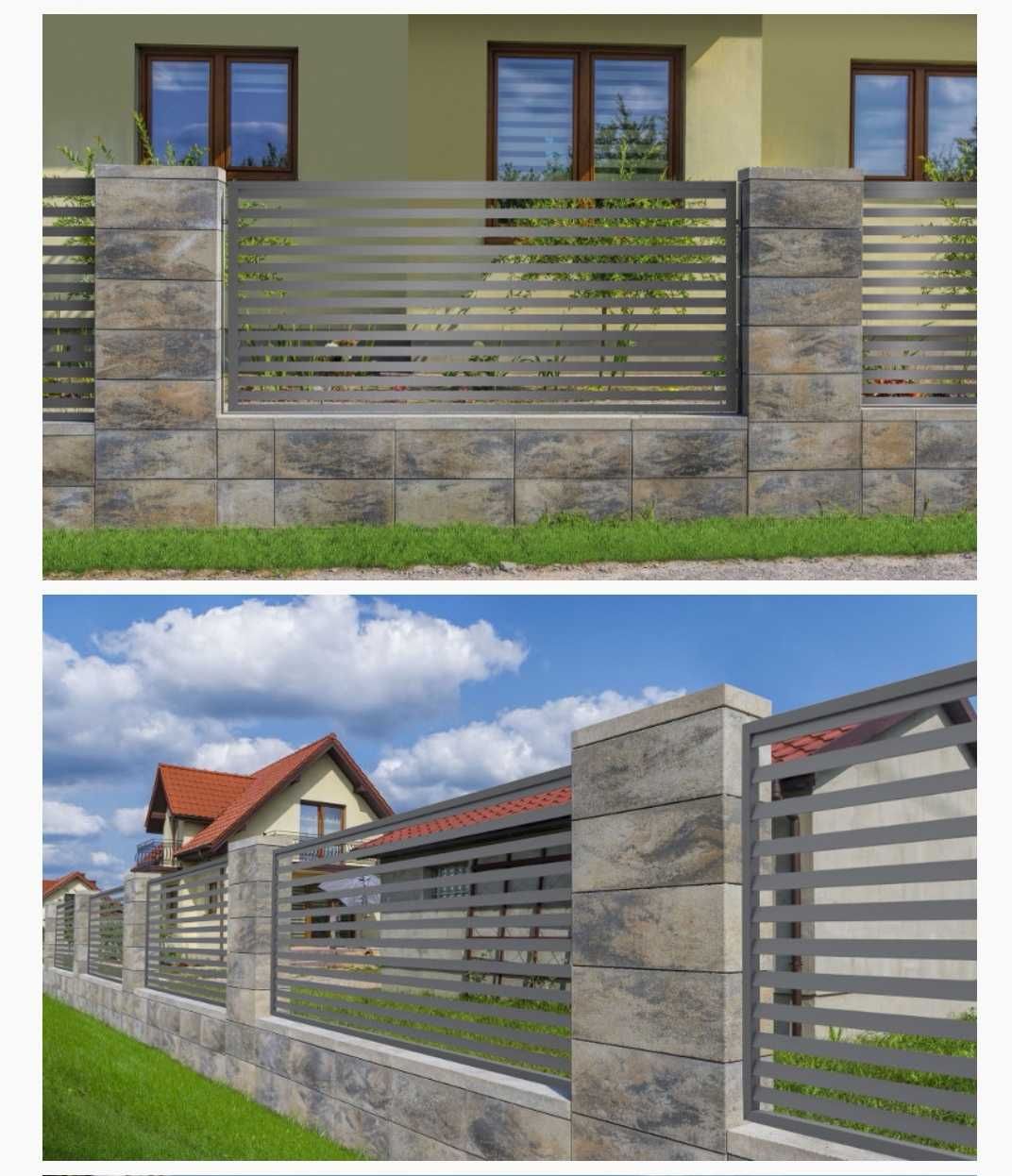 Ogrodzenie modułowe, ogrodzenia z bloczków, murowane, łupane