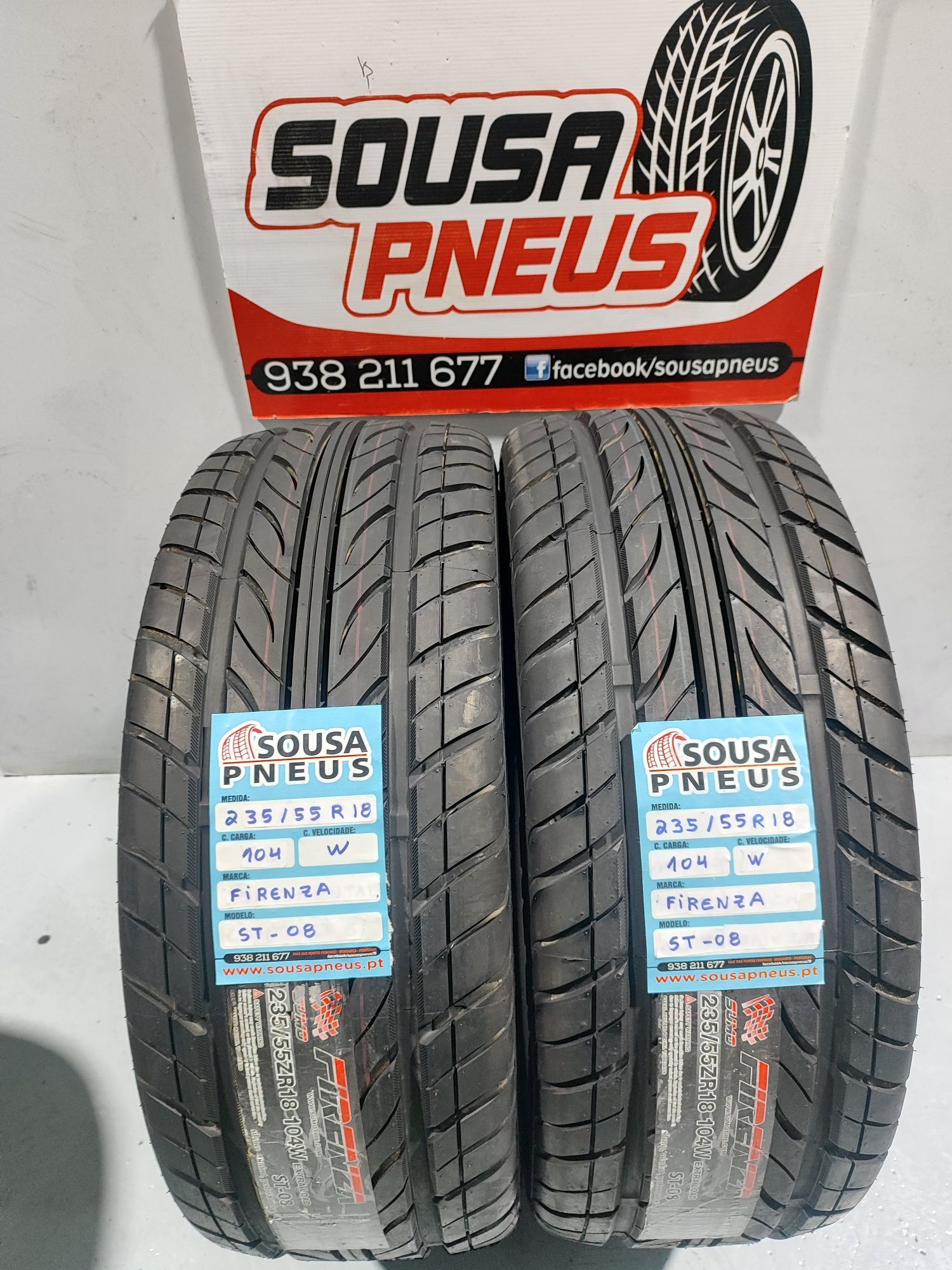 2 pneus novos 235-55R18 Firenza - Oferta dos portes
