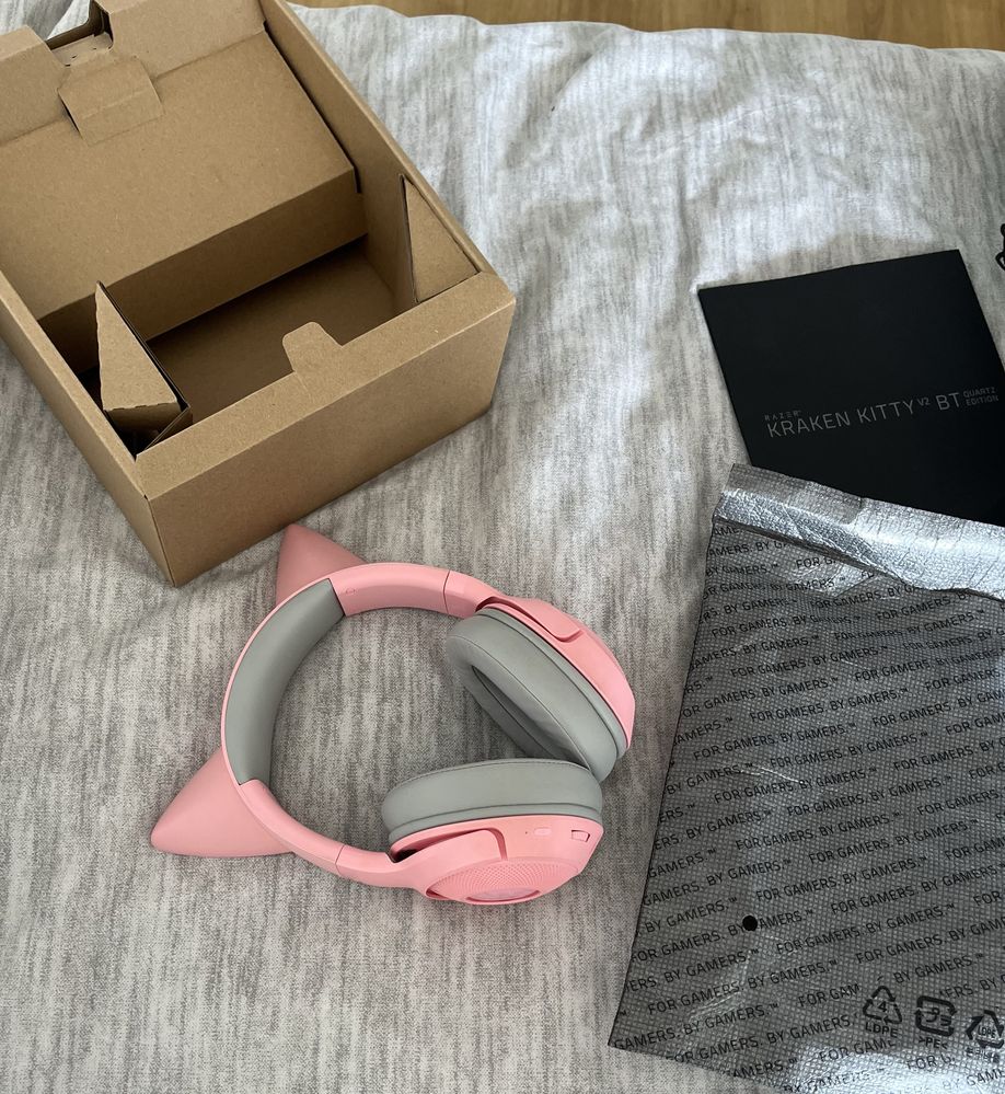 Auscultadores Gaming Bluetooth Razer Kraken Kitty V2 BT - Quartz