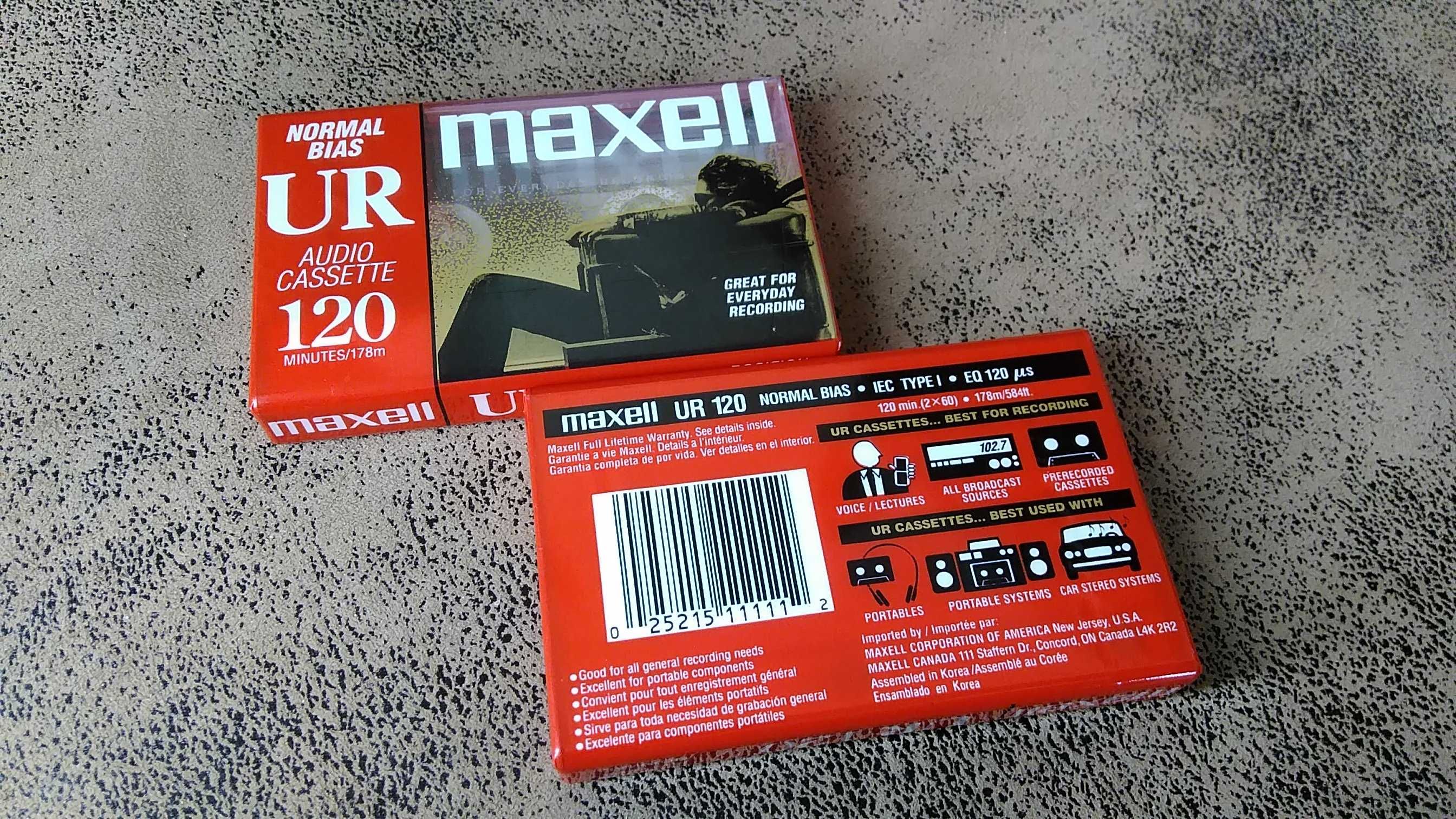 Аудіокасети Sony HF-120 хв Maxell UR 120 ха нові запаковані