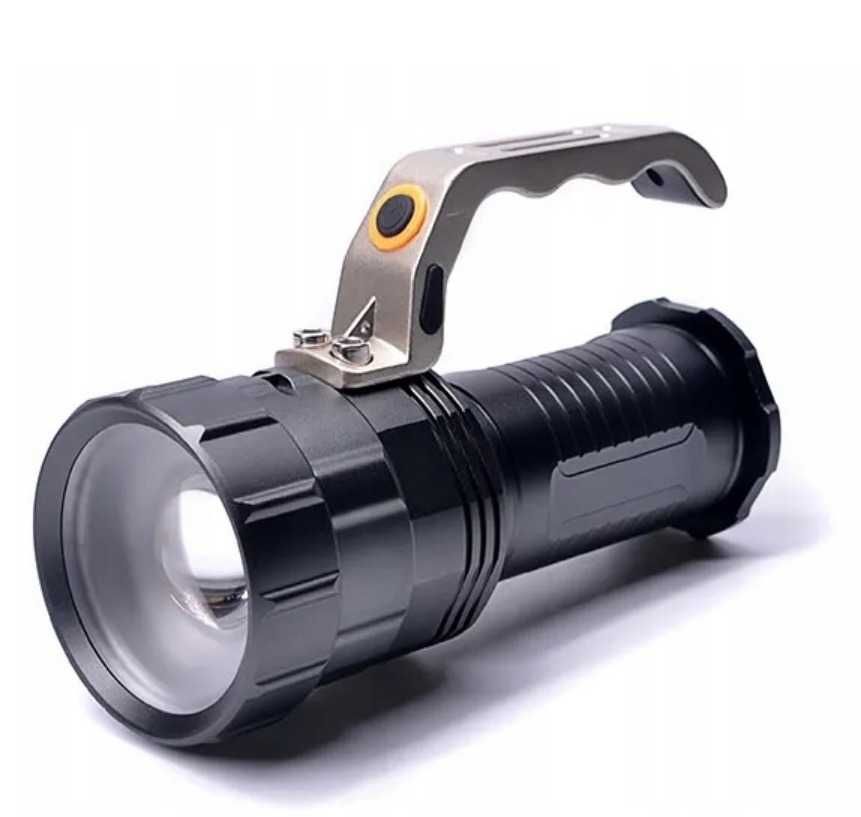 Mocna latarka LED policyjna szperacz zoom 3xAK T-6