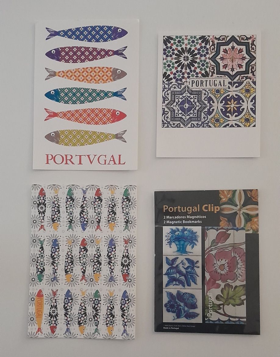 Postais e marcadores magnéticos