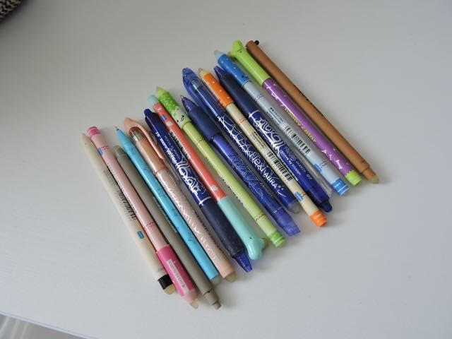 Zestaw długopisów -wymienne wkłady zmazywalne