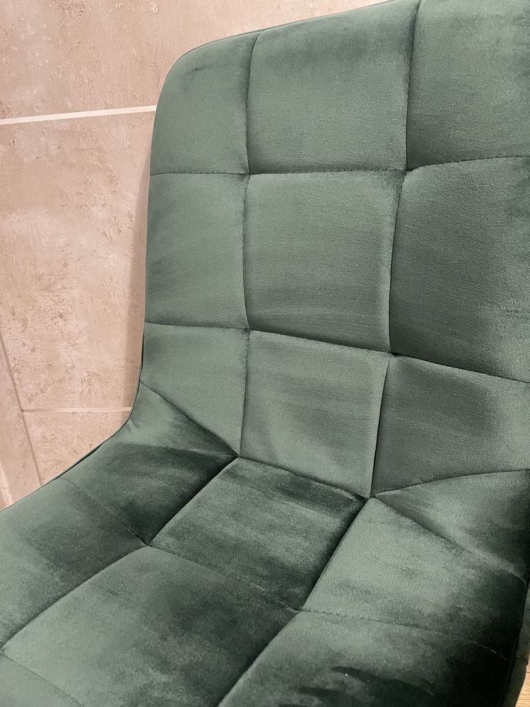 Krzesło velvet butelkowa zieleń - komplet 6 szt
