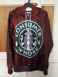 Hoodie Scruffy Swanks Consumer Whore Starbucks bluza z kapturem unisex