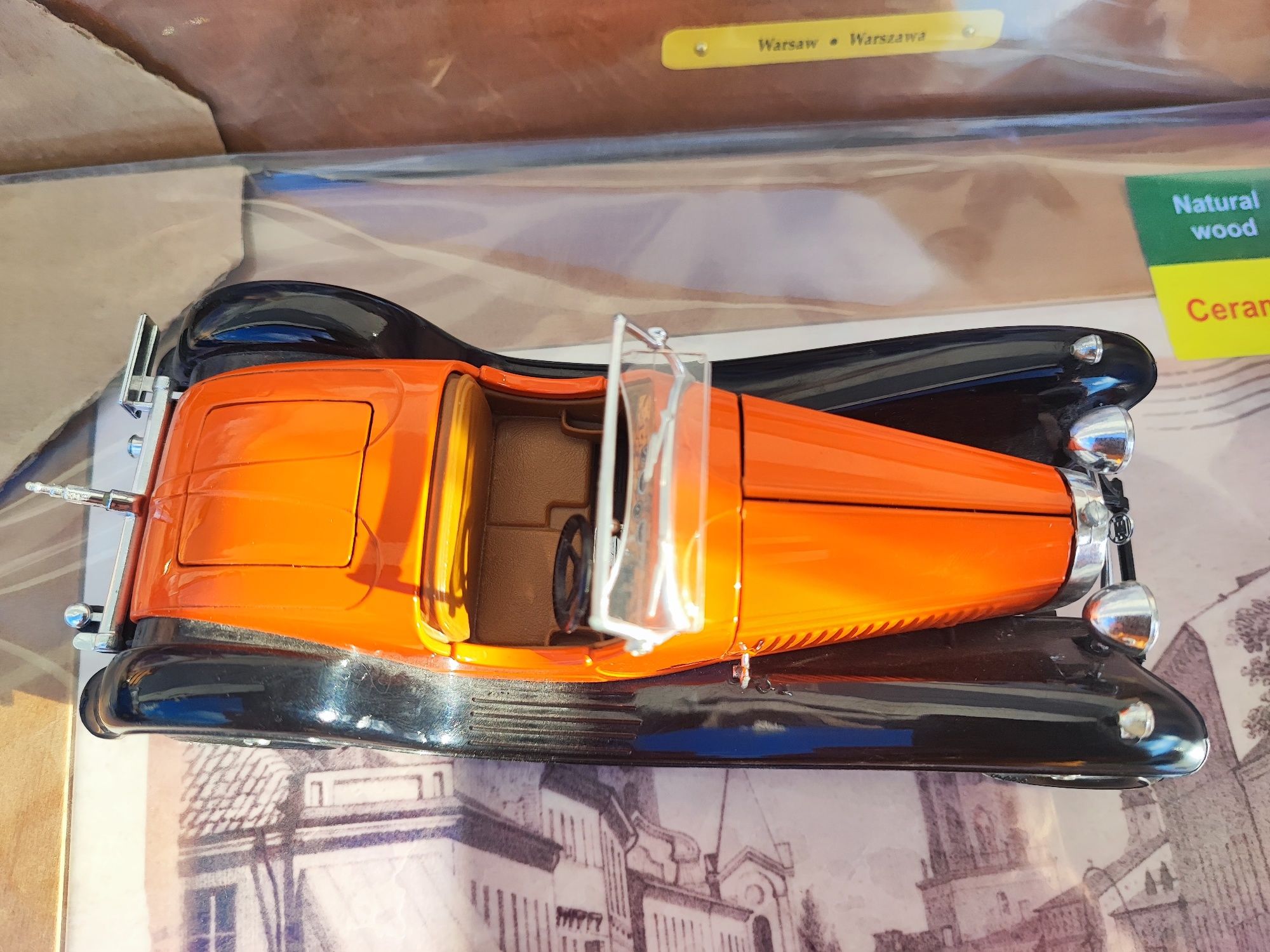 Kolekcjonerski auto BBurago, Bugatti type 55 1932, 1/24 pomarańczowy