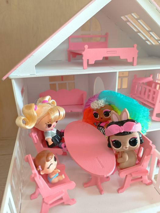 Ляльковий будиночок для лол з меблями 14 шт