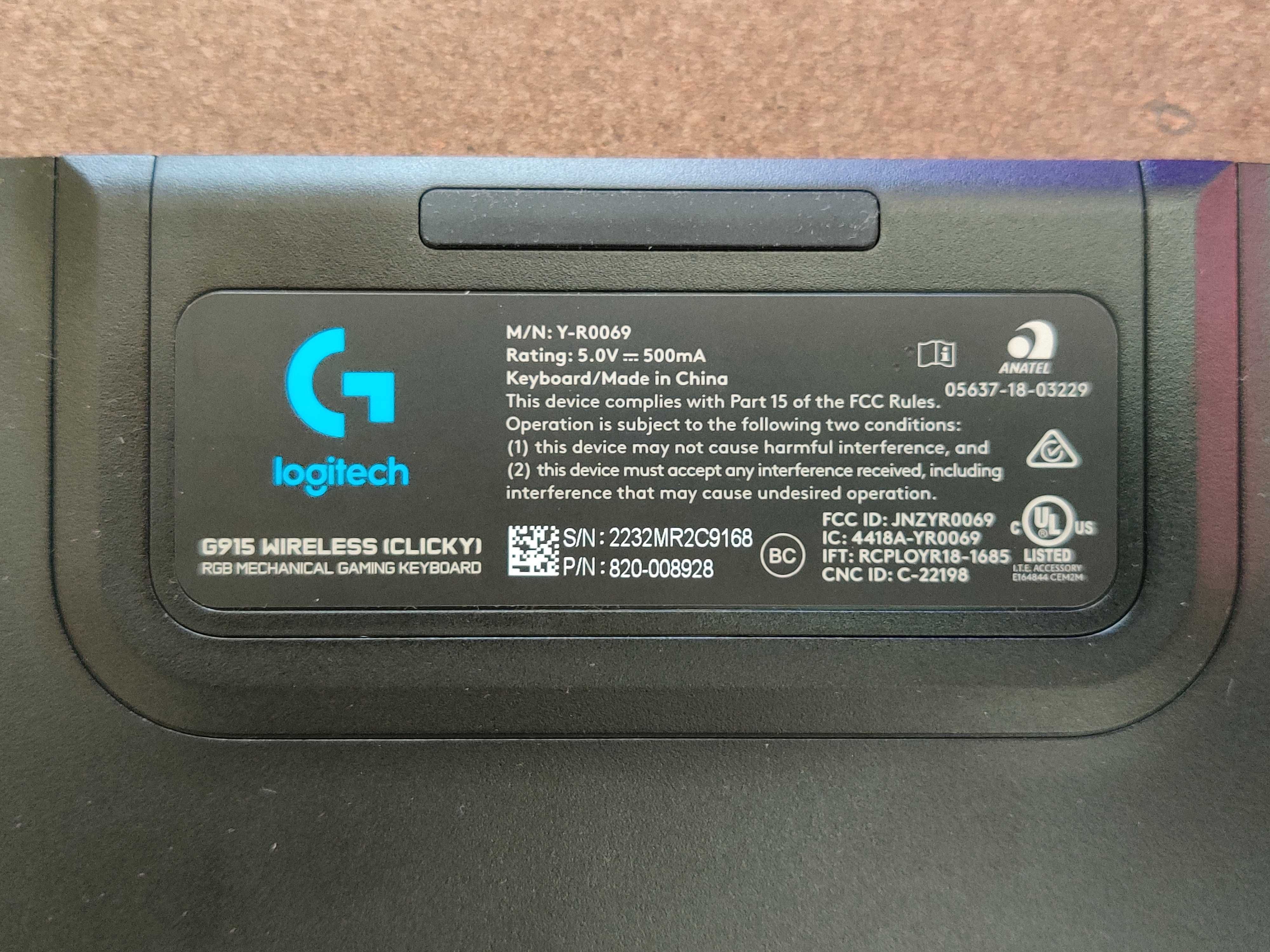 Клавіатура Logitech G915 CLICKY бездротова