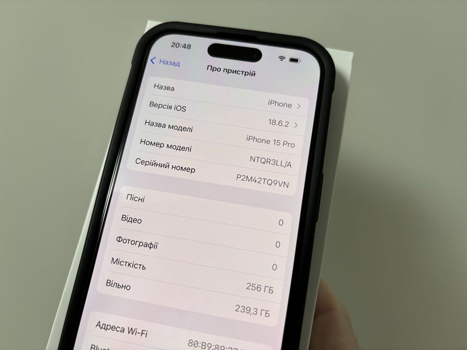 iPhone 15 Pro 256gb Black Titanium