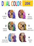 Filamento Eryone Dual-color para impressora 3D - 1.75mm - 1 Kg