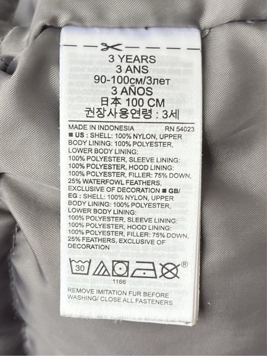 Зимова пухова куртка для дитини віком 3 роки GAP