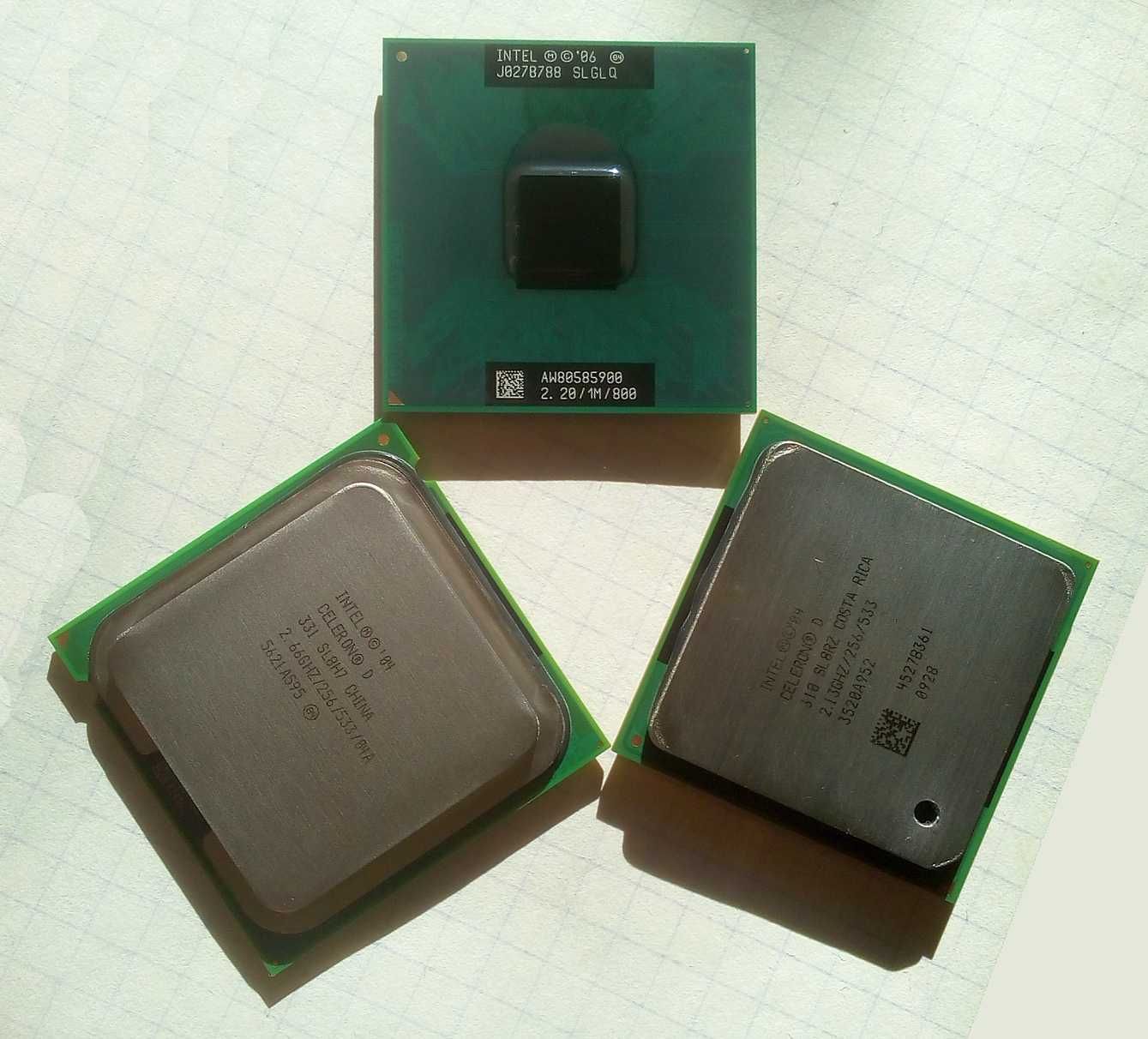 Процессоры одноядерные под сокет P, socket 478 и 775, цена за шт.
