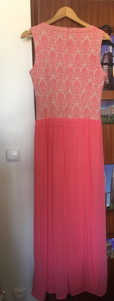 Vestido comprido cerimonia rosa Blanco