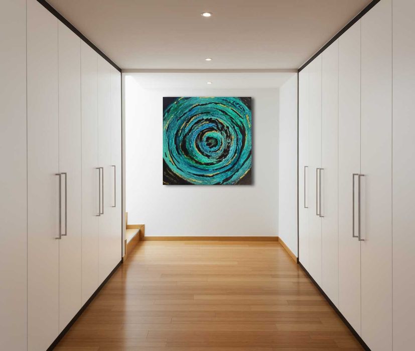 Obraz ręcznie malowany abstrakcja "Echo Wszechświata"