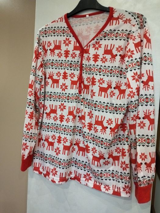 Bluzka od piżamy z motywem świątecznym rozmiar xl