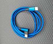 Kabel do ładowarki telefonu 2x USB-C 60W 3A szybki 480Mb/s kąt 90°